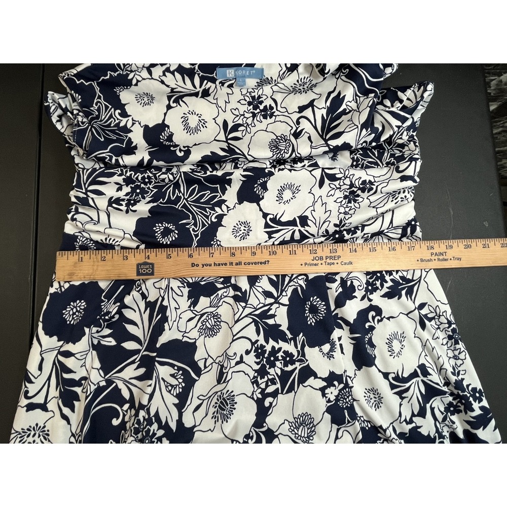 Koret Blue White Floral Sleeveless Dress Size Large - Picture 10 of 15